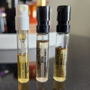 Luxury Fragrance Samples Kilian Angel's Share and Tom Ford